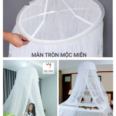 Màn Tròn Công Chúa - Cao Cấp Mộc Miên ( Hình thật )