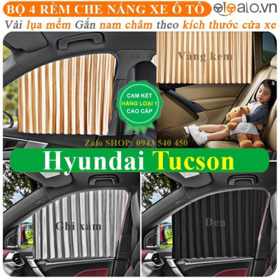 Rèm che nắng dành cho ô tô Hyundai Tucson Vải lụa mềm gắn nam châm Cao Cấp 