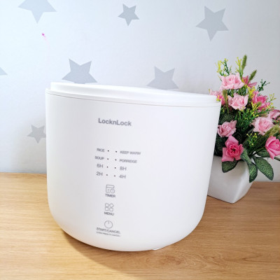 Nồi Cơm Điện Đa Năng Lock&Lock Bianco Donggeurami Rice Cooker 1L - EJR334IVY - Lòng Men Sứ - Hàng Chính Hãng