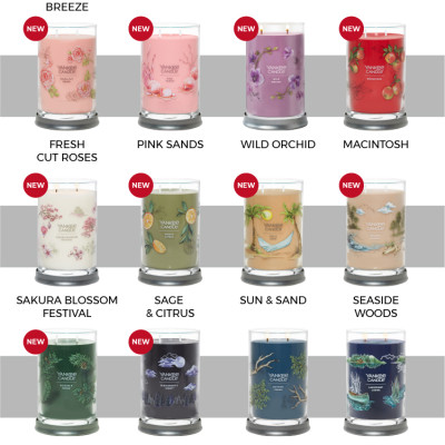 Nến ly tròn sáp đậu nành Yankee Candle size L (567g) - Fresh Cut Roses