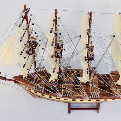Mô hình thuyền buôn France II chì 74cm Thuận Buồm Xuôi Gió