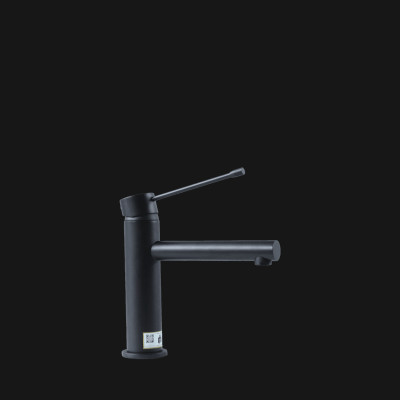 Vòi lavabo nóng lạnh đồng mạ tĩnh điện chân không màu đen Juno sofa Teady VCT- 3001A 
