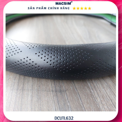 Bọc vô lăng cao cấp E34 VF3, VF5, VF8, VF9Macsim mã DCUT L632-2 chất liệu da thật - Khâu tay 100%