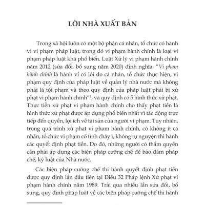 Các Biện Pháp Cưỡng Chế Thi Hành Quyết Định Phạt Tiền Trong Xử Phạt Vi Phạm Hành Chính: Thực Trạng Và Giải Pháp