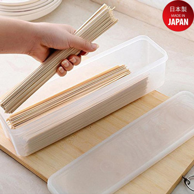 Hộp nhựa đựng & bảo quản đũa thìa, mỳ ống Sanada Seiko 1.3L nắp kín - nội địa Nhật Bản