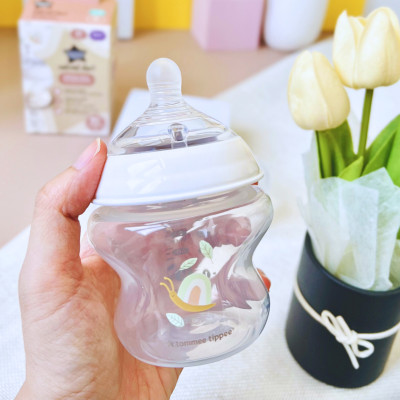 COMBO 2 Bình Sữa Ty Siêu Mềm Tự Nhiên Tommee Tippee Nature Start PP & PPSU 150ml, Họa Tiết