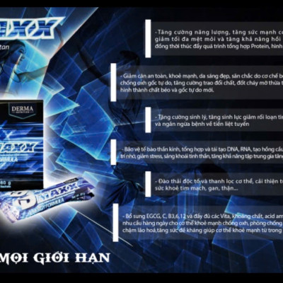 DMAXX thức uống bổ sung vitamin năng lượng có đường DAMODE 33 gói màu xanh mỗi gói 22gr