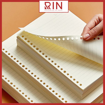 Tập giấy refill / Ruột sổ refill / Lõi sổ / Phân trang A5 - B5 - A4 100 trang – Nhiều mẫu giấy 