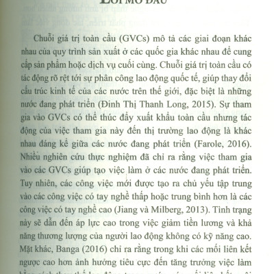 Thay Đổi Cơ Cấu Việc Làm Và Thu Nhập Của Lao Động Việt Nam Trong Bối Cảnh Tham Gia Vào Chuỗi Giá Trị Toàn Cầu (Sách chuyên khảo) - TS. Phạm Minh Thái (Chủ biên)