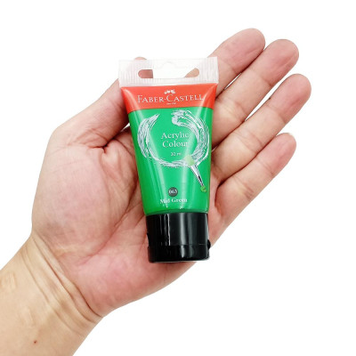 Tuýp màu vẽ acrylic 30ml midgreen (xanh lá trung tính) Faber 1183063