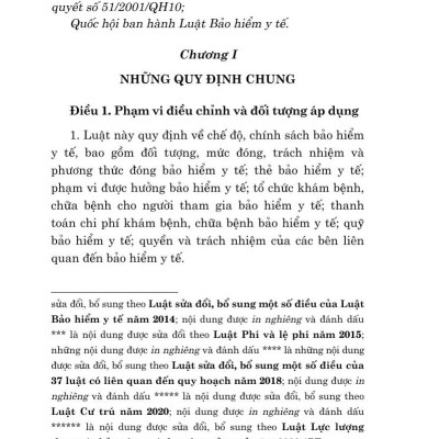 Luật bảo hiểm y tế năm 2008 (sửa đổi, bổ sung năm 2013, 2014, 2015, 2018, 2020, 2023)