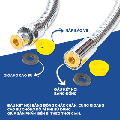 Combo vòi sen LUVA kèm dây sen LUVA GK02 và lọc nước đa năng LUVA GK1 - Hàng chính hãng