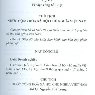 Luật Doanh Nghiệp (Song ngữ Việt - Anh)