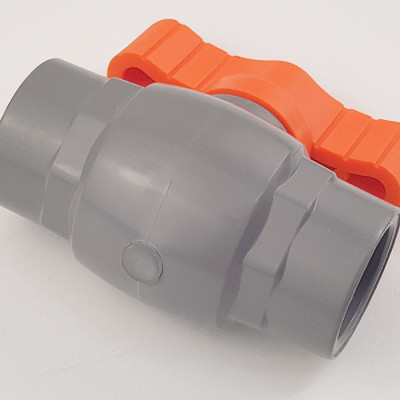 Van uPVC thân đúc bi nhưa ABS 21, 27, 34, 42, 49, 60mm Eurolife EL-VN (tay cam)