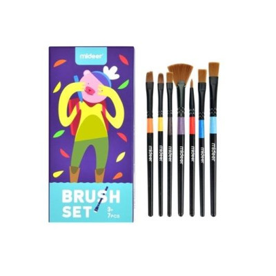 Cọ vẽ màu nước và khay đựng màu nước màu acrylic cho bé Mideer Paint Brush Set & Palette