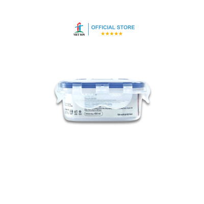 [TẶNG KHAY RÁO NƯỚC] Bộ 3 Hộp Đựng Thực Phẩm  VIETSON 450ml Nắp Khóa 4 Cạnh Kín Hơi