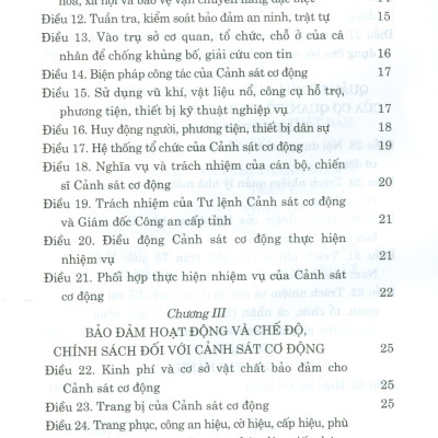 Luật Cảnh Sát Cơ Động (Bản in năm 2022)