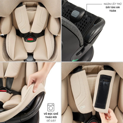 Ghế ngồi tô tô xoay 360 độ cho bé 0-12 tuổi Kinderkraft XRIDER 2 i-Size