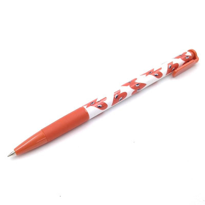 Bút Bi 0.5mm Đầu Bấm ,Thân Có Hình M&G 82776 - Đỏ