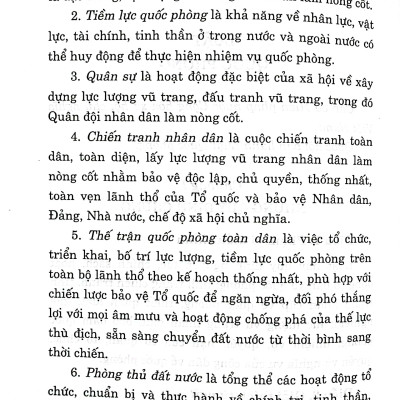 Luật Quốc phòng (Hiện hành)