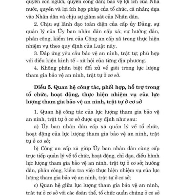 Luật lực lượng tham gia bảo vệ an ninh, trật tự ở cơ sở (bản in 2024)
