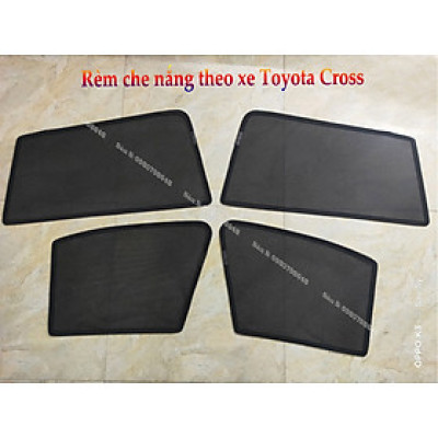Bộ 4 tấm Rèm che nắng theo xe ô tô Toyota CROSS, Tấm che nắng ô tô nam châm tự dính