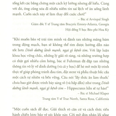 DINH DƯỠNG LÀNH MẠNH, NGẠI GÌ BỆNH TIM 