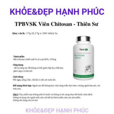 Thực phẩm chức năng viên chitosa bảo vệ sức khỏe TIENS
