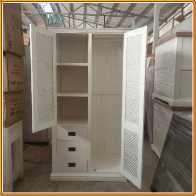 Tủ quần áo gỗ sồi Tundo 2 cánh 3 ngăn kéo 105 x 60 x 200 cm