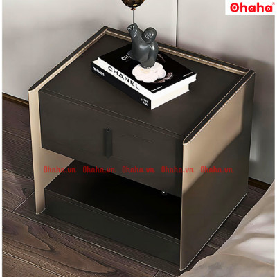 Tủ đầu giường hiện đại kèm đèn led Ohaha - TAB003