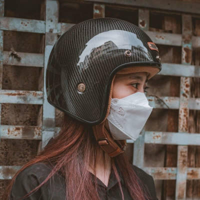 Mũ Bảo Hiểm 3/4 Bulldog Heli Carbon 2020