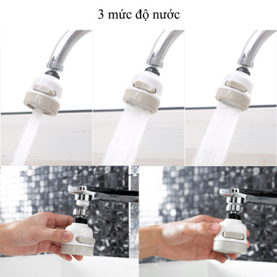 Đầu vòi tăng áp 3 mức độ cho bồn rửa chén  