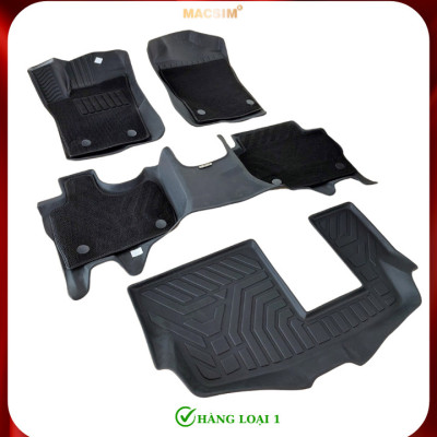 Thảm lót sàn xe ô tô Ford Everest 2022+ (sd) Nhãn hiệu Macsim chất liệu nhựa TPE cao cấp màu đen