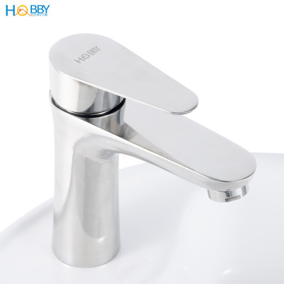 Vòi chậu rửa mặt lavabo nóng lạnh inox 304 bóng Hobby home decor VRM9