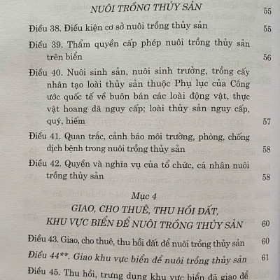 Luật Thuỷ Sản ( Sửa đổi, bổ sung năm 2020, 2024)