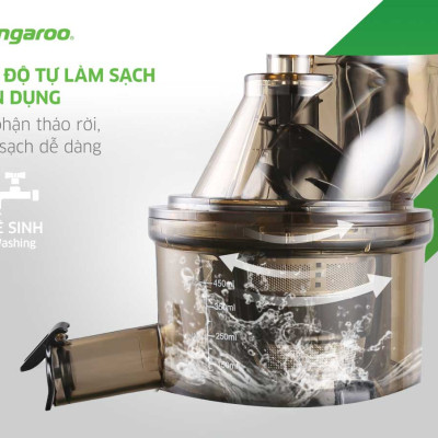 MÁY ÉP TRÁI CÂY KANGAROO KG200SJD1 (MÁY ÉP CHẬM 665ml - 200W) Hàng Chính Hãng)