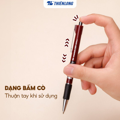 Combo 5-10-20 Bút Bi Thiên Long Metal Clip TL-036 đầu bi 1.0mm