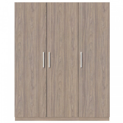Tủ quần áo gỗ MDF Tundo 3 cánh 2 ngăn kéo màu xám ánh vàng 140 x 55 x 200cm