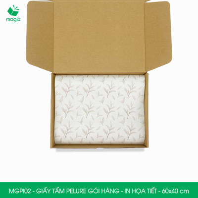 MGPI02 - Combo 100 tấm giấy Pelure gói hàng in họa tiết - 60x40 cm