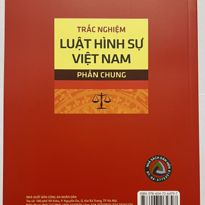 Sách - Trắc Nghiệm Luật Hình Sự Việt Nam Phần Chung