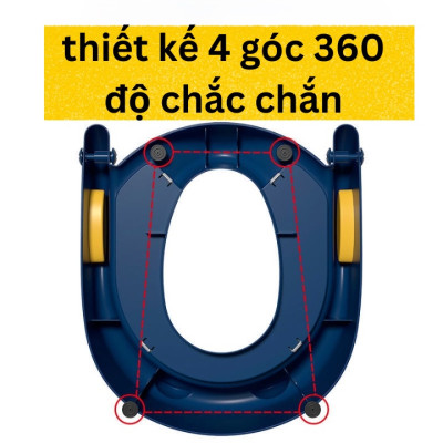 Thang bô vệ sinh FTAKY có nắp thu nhỏ bồn cầu gấp gọn tiện lợi dùng cho bé trai và bé gái có sẵn tay vịn đi kèm