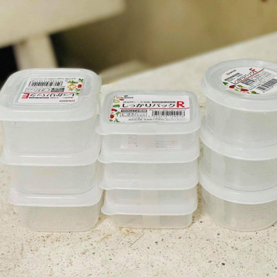 Bộ 3 chiếc hộp thực phẩm Nakaya tròn 180ml hàng nội địa Nhật Bản