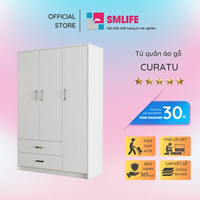 Tủ đựng quần áo giá rẻ đẹp SMLIFE Curatu