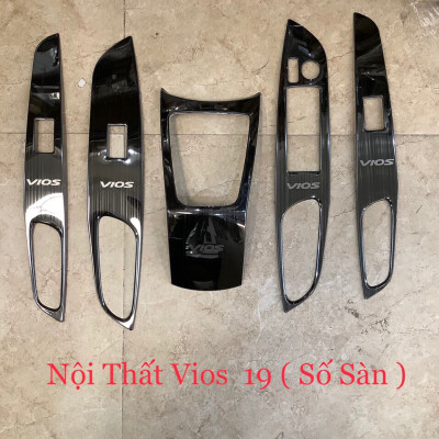 Ốp trang trí nội thất TOYOTA VIOS 2019-2020-2021 số sàn bộ 5 chi tiết