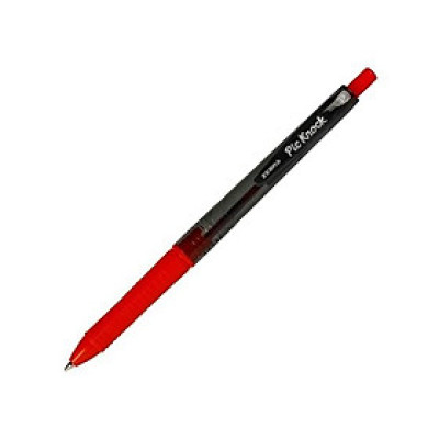 Bút Bi Bấm 0.7 mm Zebra Pic Knock C-BA65-ZA-R - Mực Đỏ