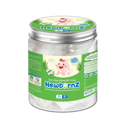 Gạc rơ lưỡi NewbornZ khô, không tẩm dịch, được tiệt trùng cho trẻ sơ sinh và trẻ nhỏ