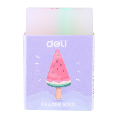 Gôm Tẩy Thạch Deli Hình Kem Hoa Quả - Combo 3 Chiếc - EH301