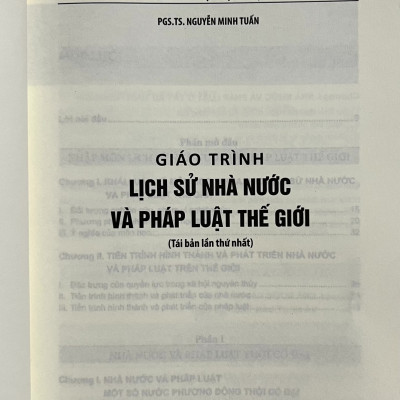 Sách Giáo Trình Lịch Sử Nhà Nước Và Pháp Luật Thế Giới