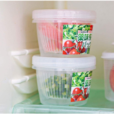 Bộ hộp đựng thực phẩm tròn 2 lớp W/S 500ml - Hàng nội địa Nhật Bản nhập khẩu chính hãng