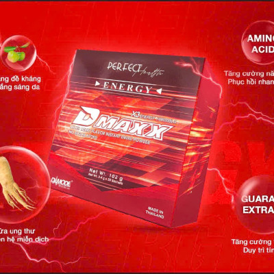 DMAXX thức uống bổ sung vitamin năng lượng không đường DAMODE 93 gói màu đỏ mỗi gói 2,2gr